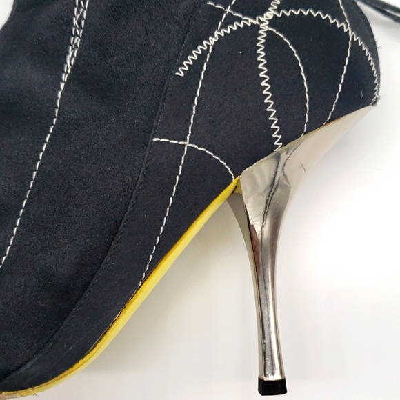 GIUSEPPE ZANOTTI SIZE 39 COLOR BLACK SILK FABRIC 100% AUTHENTIC USED ITEM - Picture 7 of 10